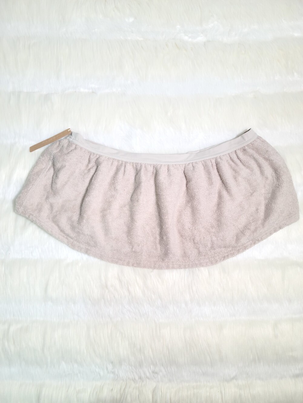 SKIMS Terry Cover-Ups Mini Skirt Grey Stone Women Medium NEW